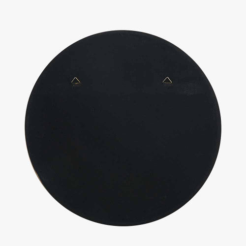 Beau&Co Brushed Gold Metal Slim Frame Round Wall Mirror Large