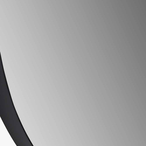 Beau&Co Black Metal Slim Frame Round Wall Mirror Medium