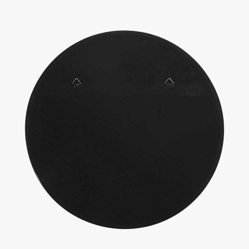 Beau&Co Brushed Silver Metal Slim Frame Round Wall Mirror Large