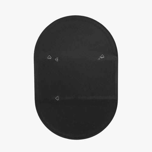 Beau&Co Brushed Silver Metal Slim Frame Oval Wall Mirror