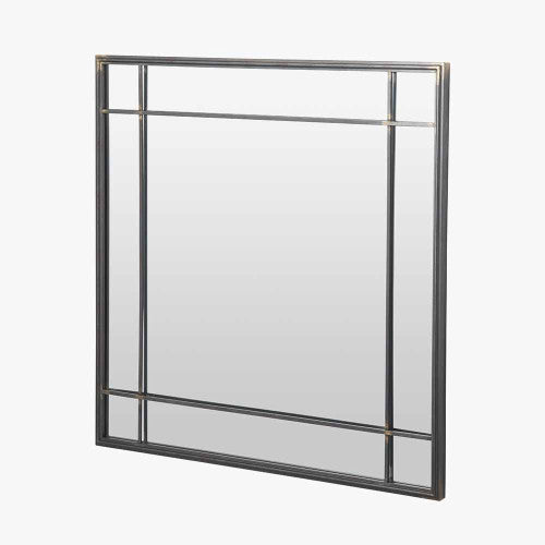 Pacific Lifestyle Antique Bronze Metal Square Wall Mirror