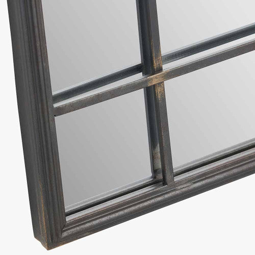 Pacific Lifestyle Antique Bronze Metal Square Wall Mirror
