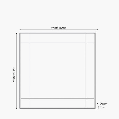 Pacific Lifestyle Antique Bronze Metal Square Wall Mirror