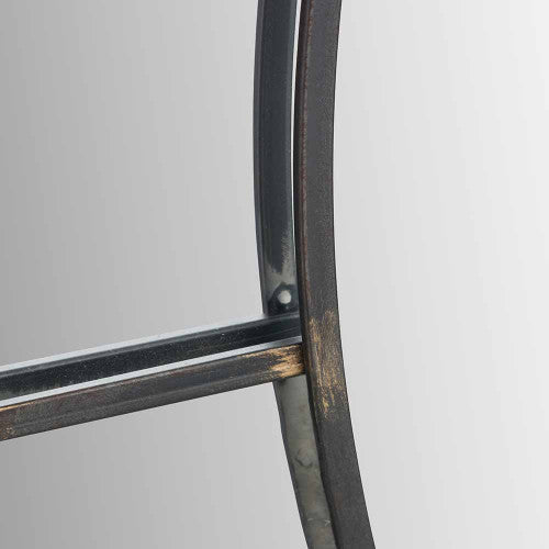 Beau&Co Antique Bronze Metal Round Wall Mirror Large