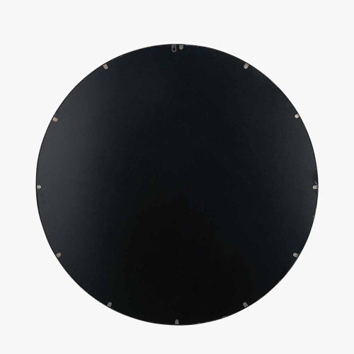 Beau&Co Antique Bronze Metal Round Wall Mirror Large