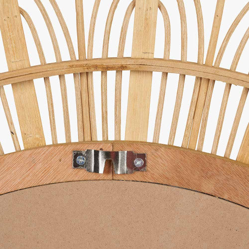 Pacific Lifestyle Natural Bamboo Frame Round Wall Mirror