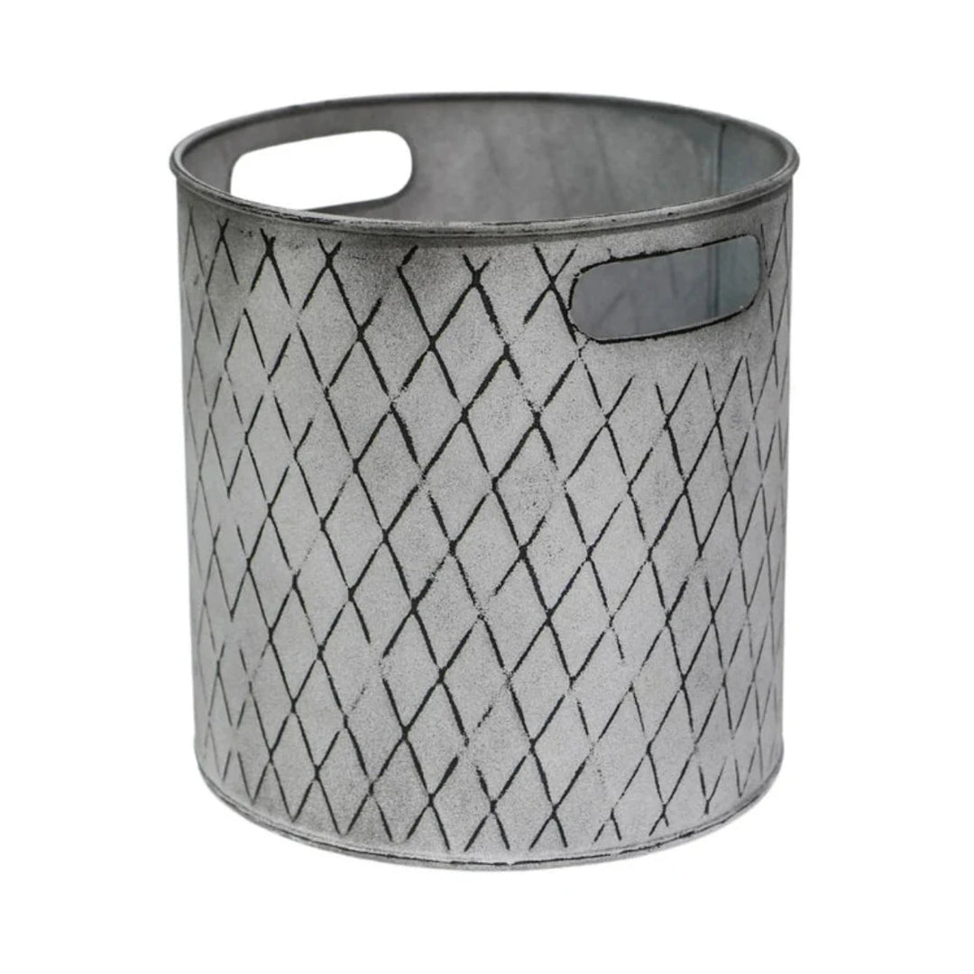 Ivyline Indoor Christmas Tree Bucket Zinc