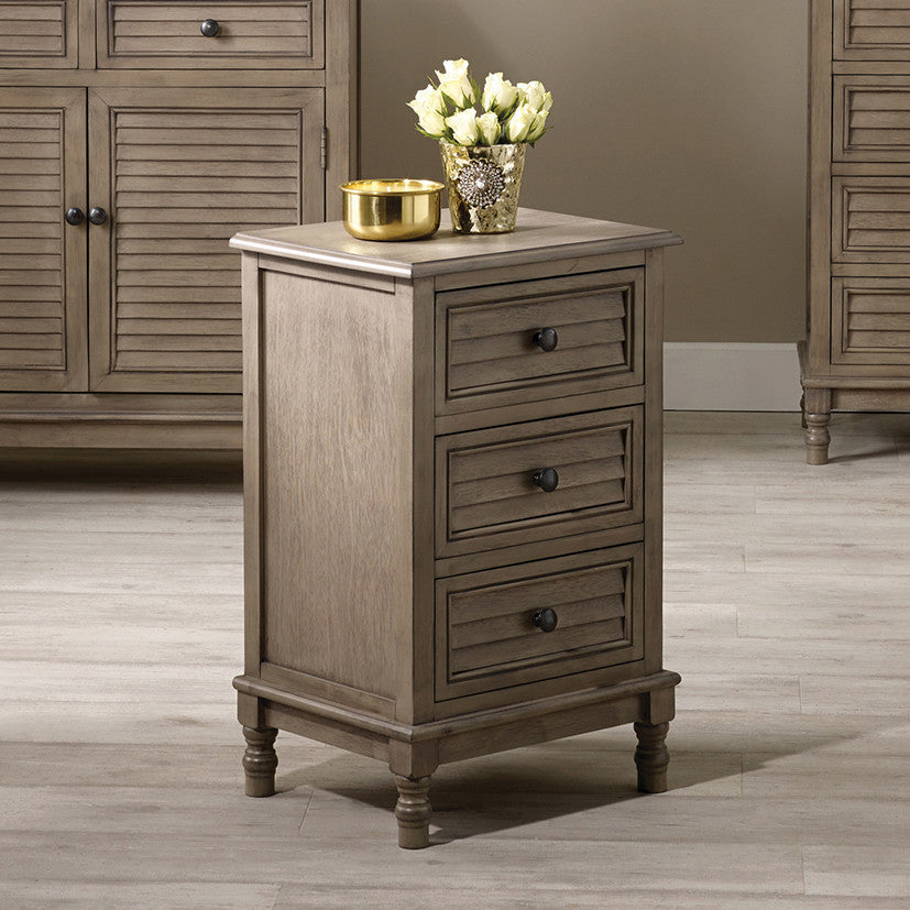 Pacific Lifestyle Ashwell Taupe Pine Wood 3 Drawer Unit