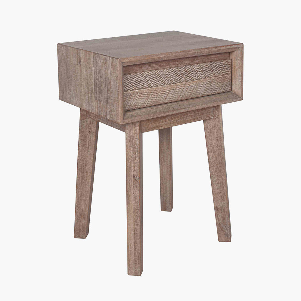Pacific Lifestyle Kalmar Sand Wash Acacia Wood 1 Drawer Unit