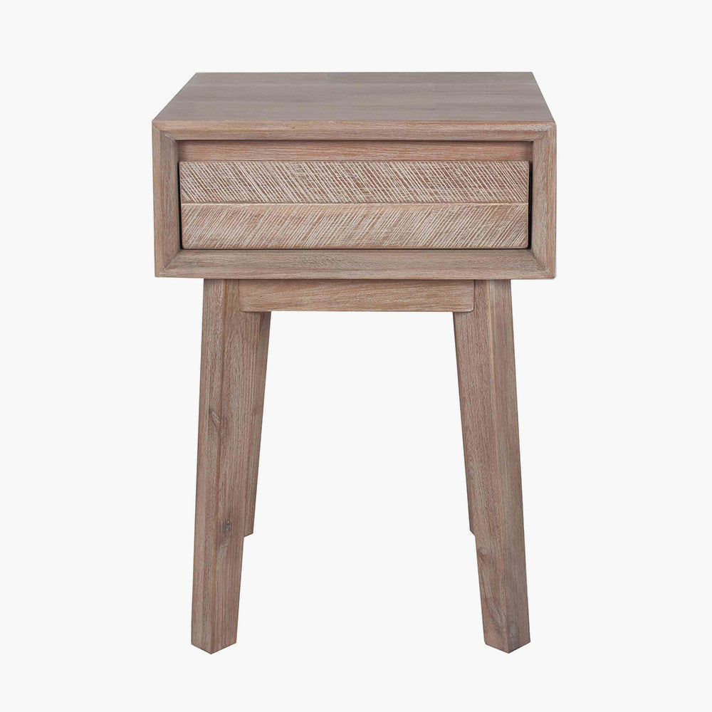 Pacific Lifestyle Kalmar Sand Wash Acacia Wood 1 Drawer Unit