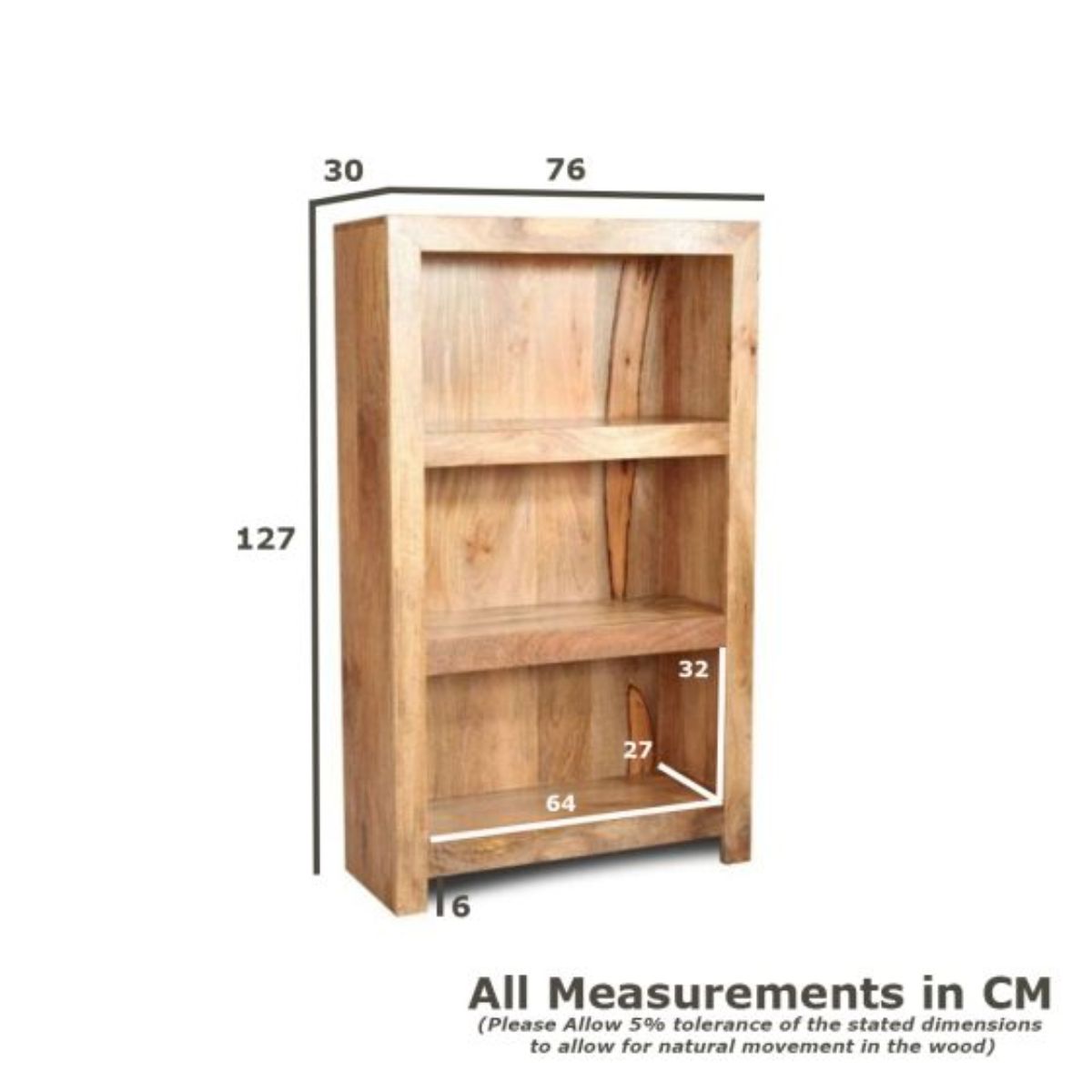 Trade Furniture 77cm Bookcase with Basket