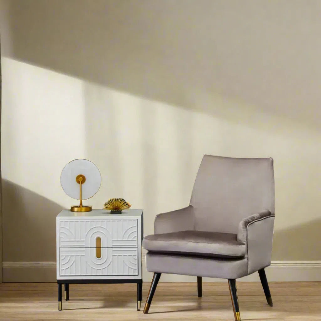 Beaumonde Home Dante 2 Drawer Side Table-Beaumonde