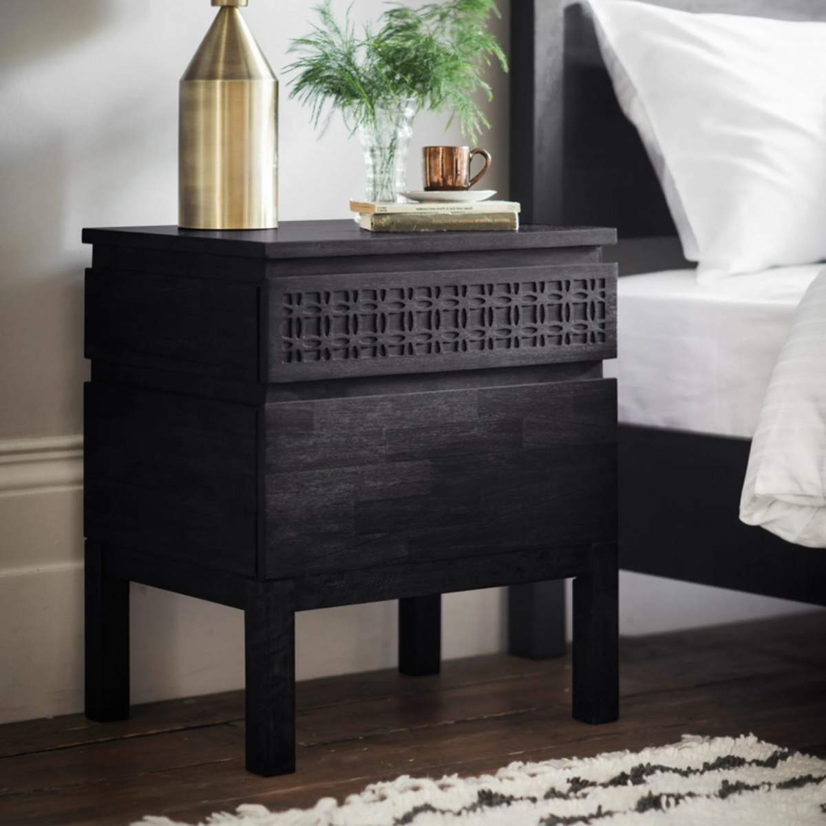 Gallery Direct Boho Boutique Bedside 2 Drawer Chest 500x400x600mm
