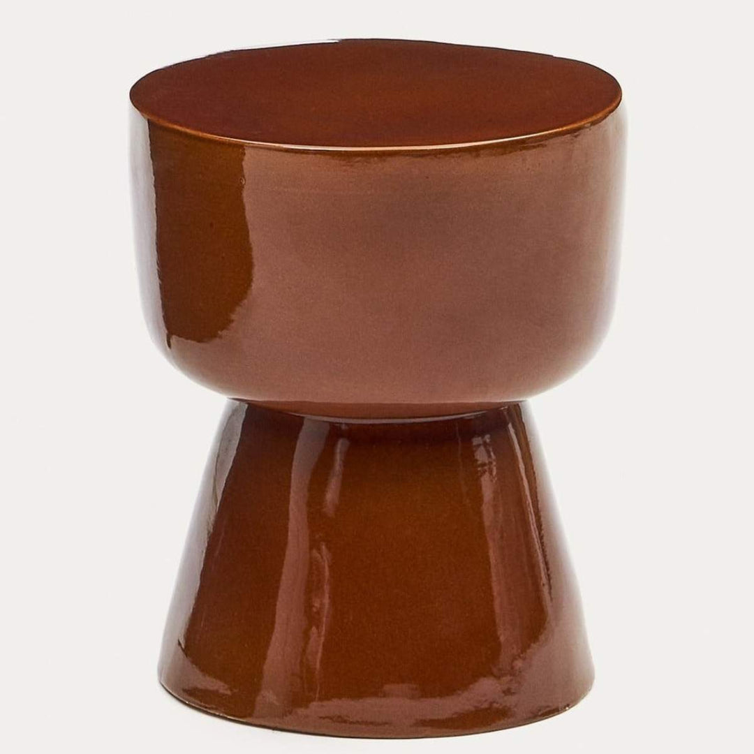 Kave Home Mesquida Cement Side Table 35 cm-Beaumonde