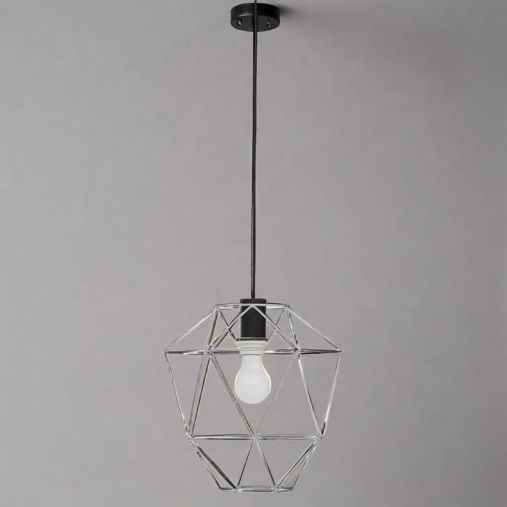 Beaumonde Home Geo Chrome Pendant Light-Beaumonde