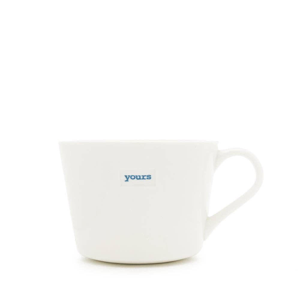 Keith Brymer Jones Mug Pair 280ml - yours (blue),mine(green)