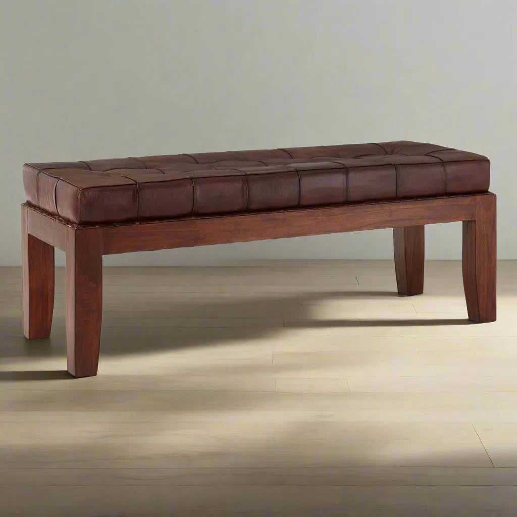 Beaumonde Home Inca Stitch Bench-Beaumonde