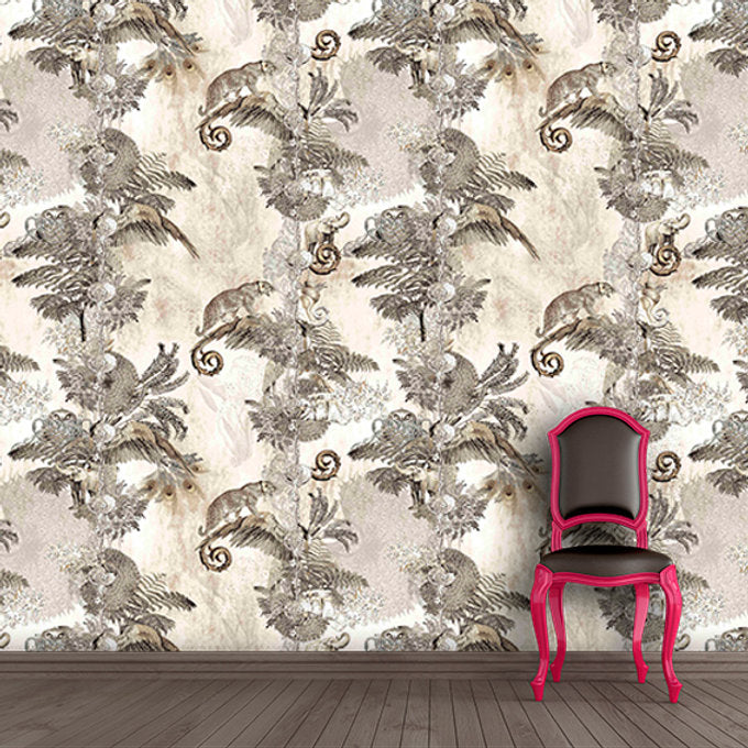 Santorus Jungle Paradise Wallpaper In Aniseed-Beaumonde