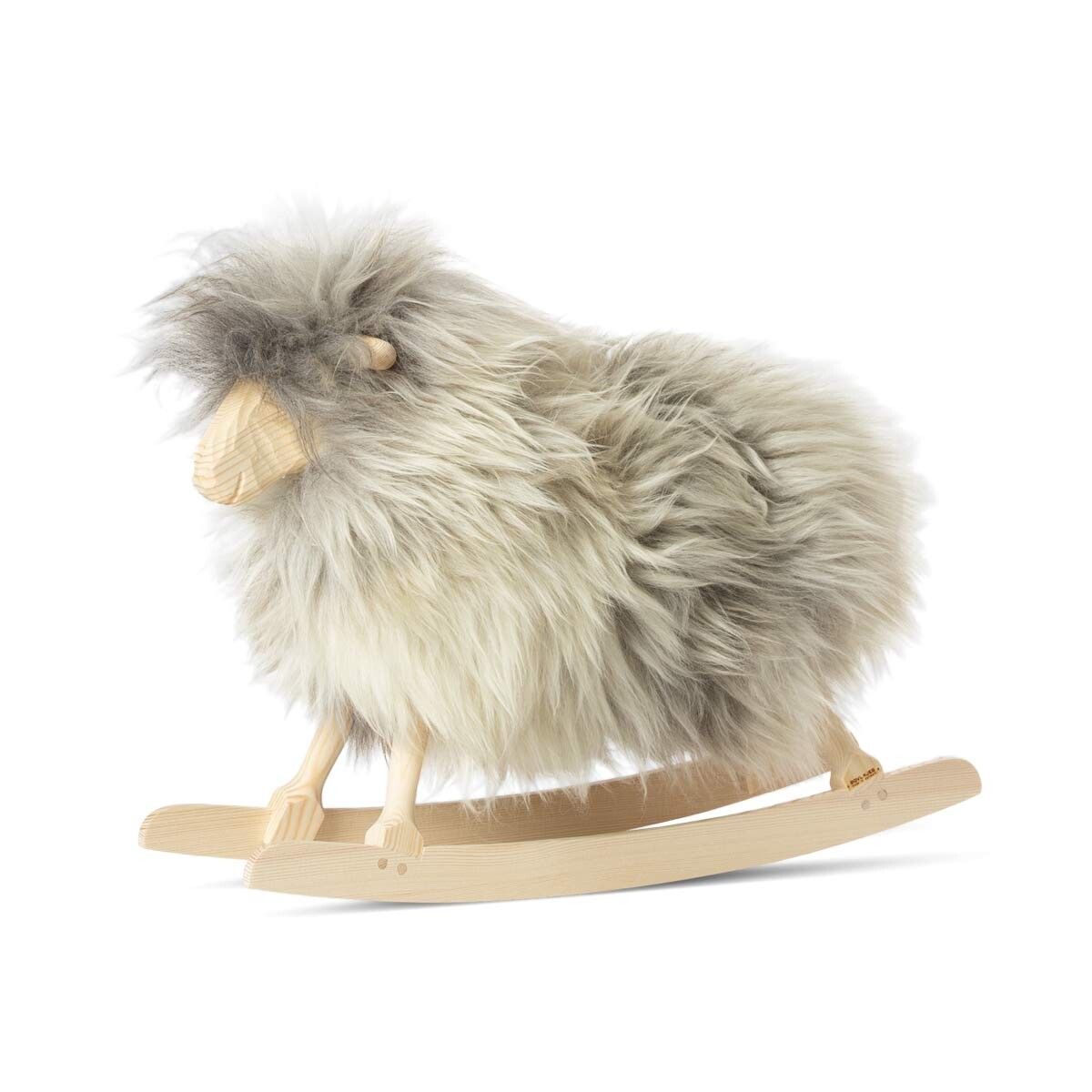 Natures Collection Rocking Sheep | Long Wool | L42xW13xH30 cm | Small