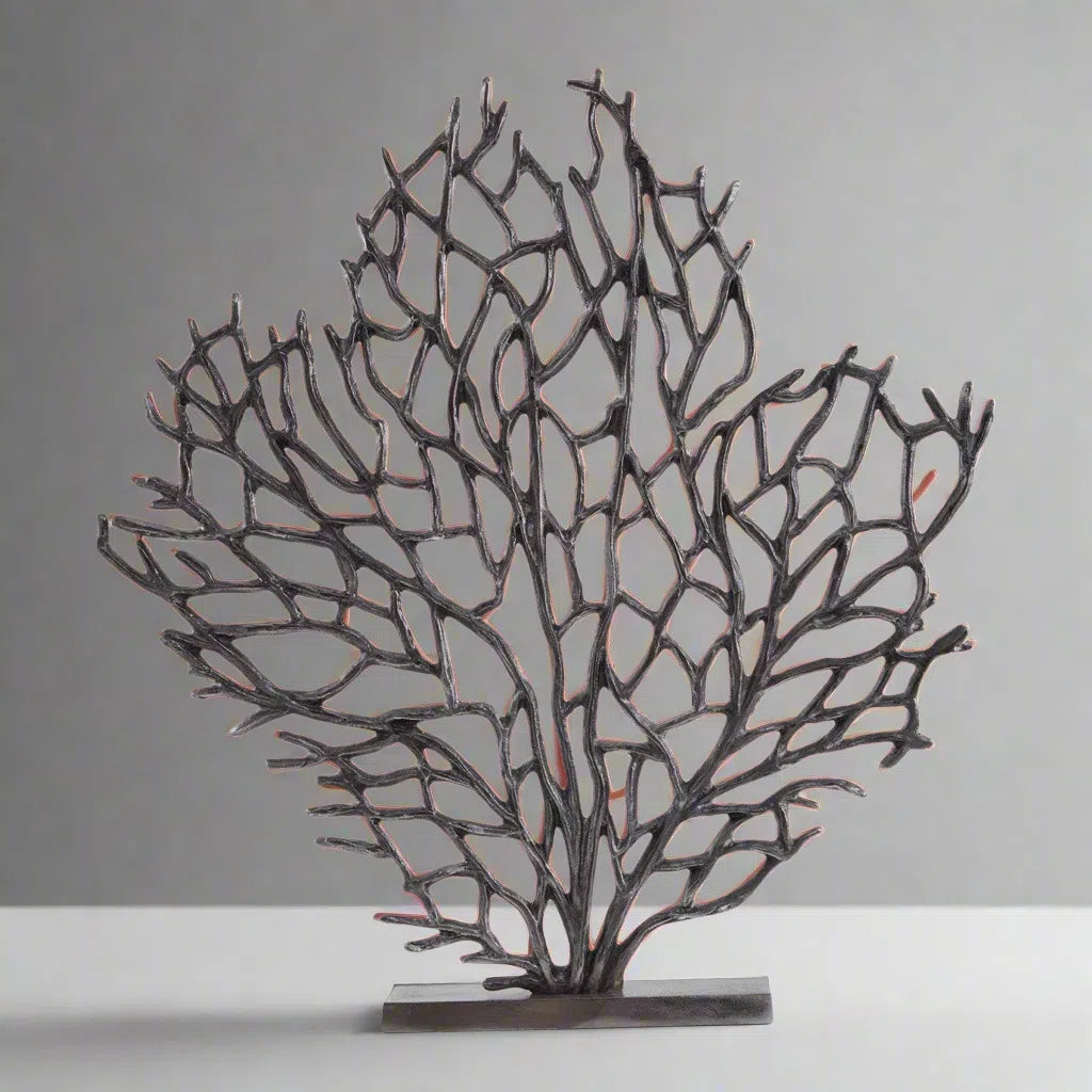 Beaumonde Home Prato Large Black Coral Sculpture-Beaumonde