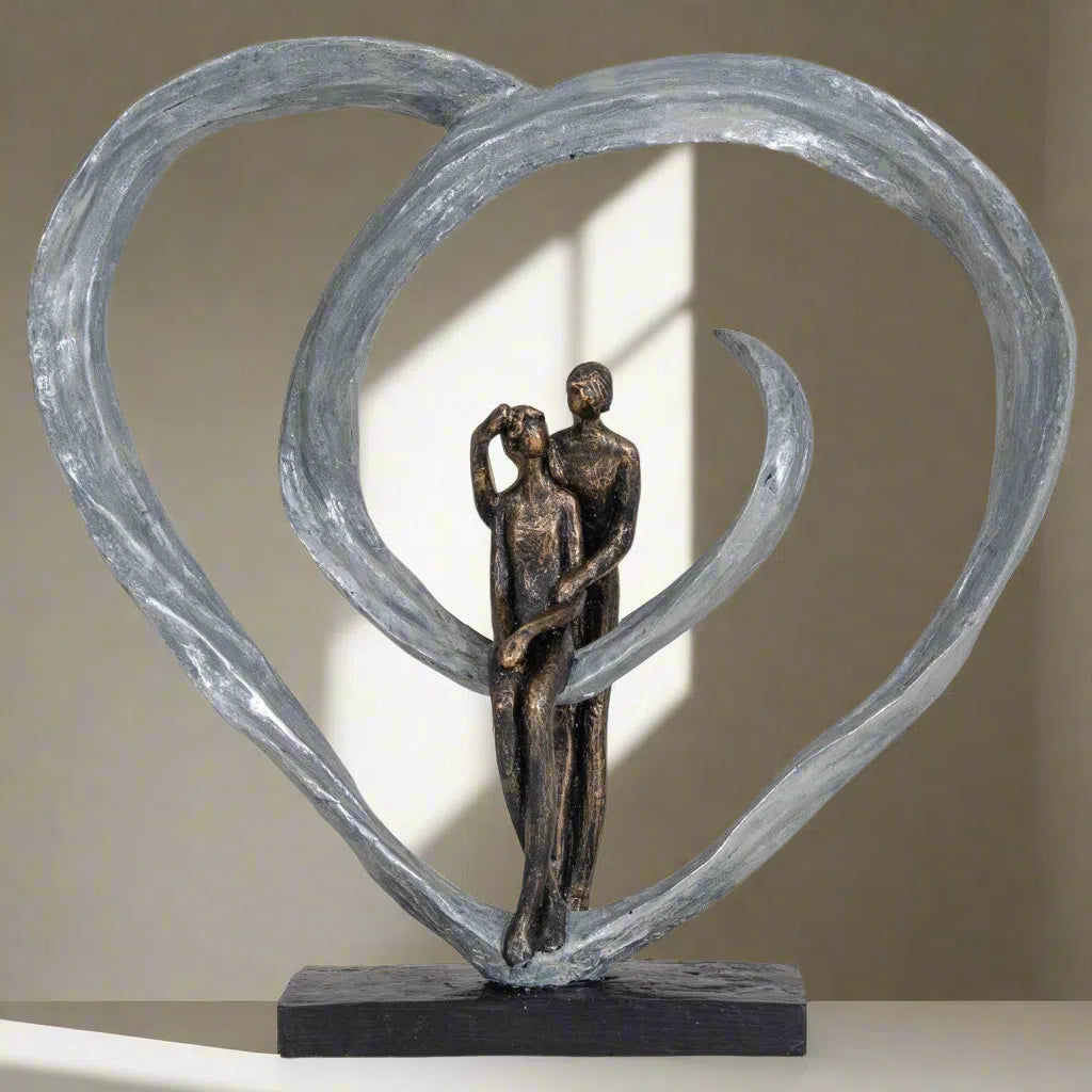 Libra Interiors Love Sculpture In Circular Heart-Beaumonde