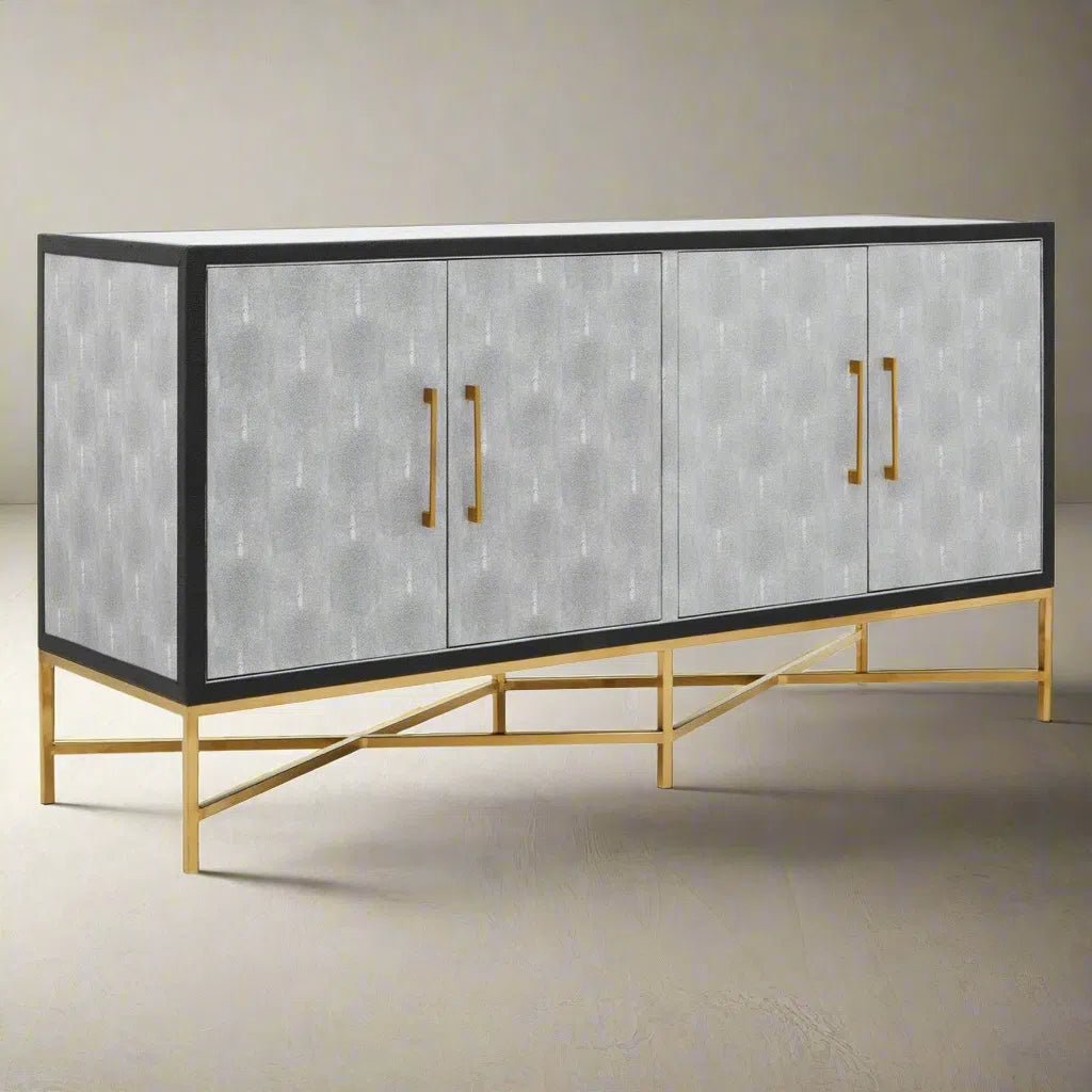 Beaumonde Home Cadarese Grey Shagreen Sideboard-Beaumonde