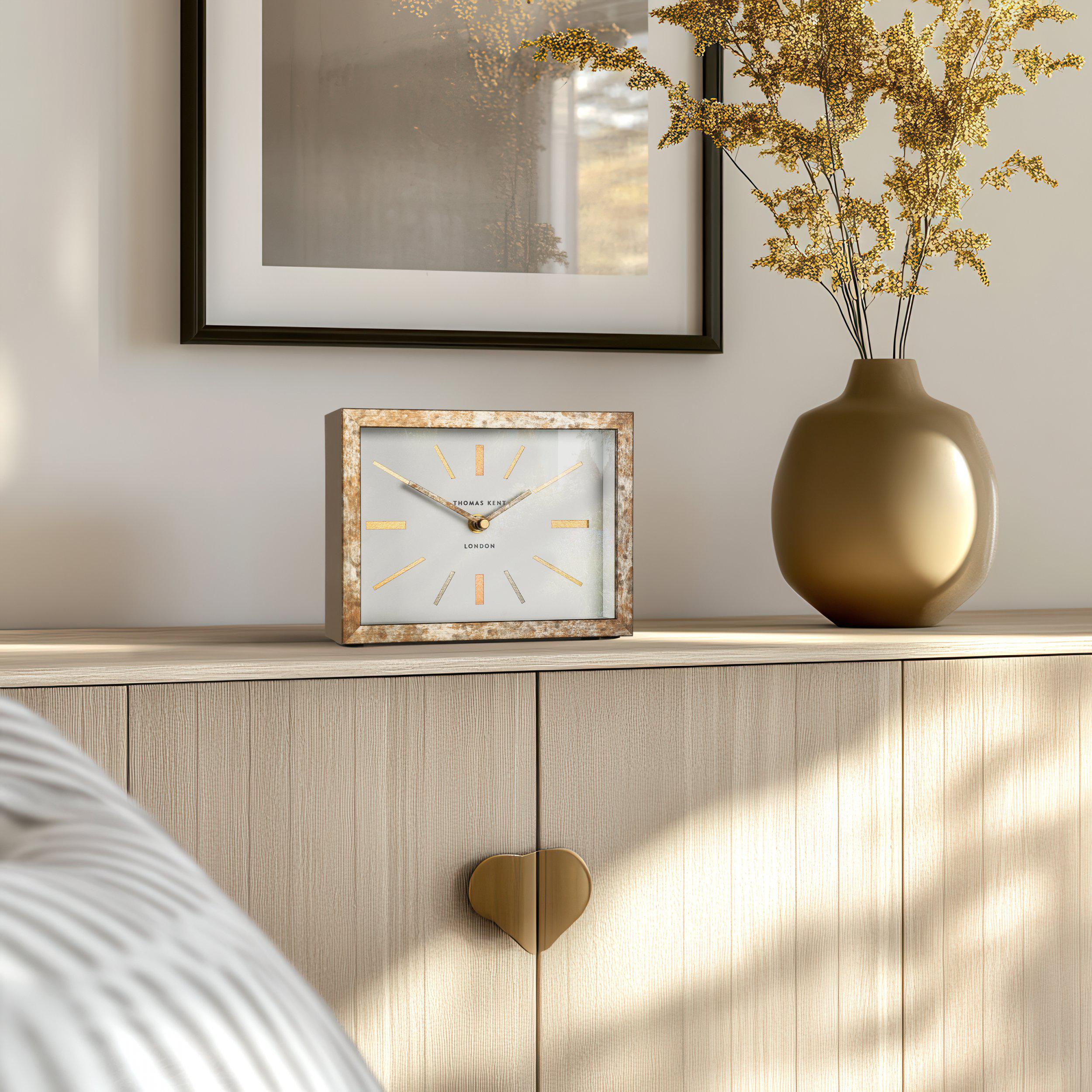 Thomas Kent 18cm Smithfield Mantel Clock Bronze-Beaumonde