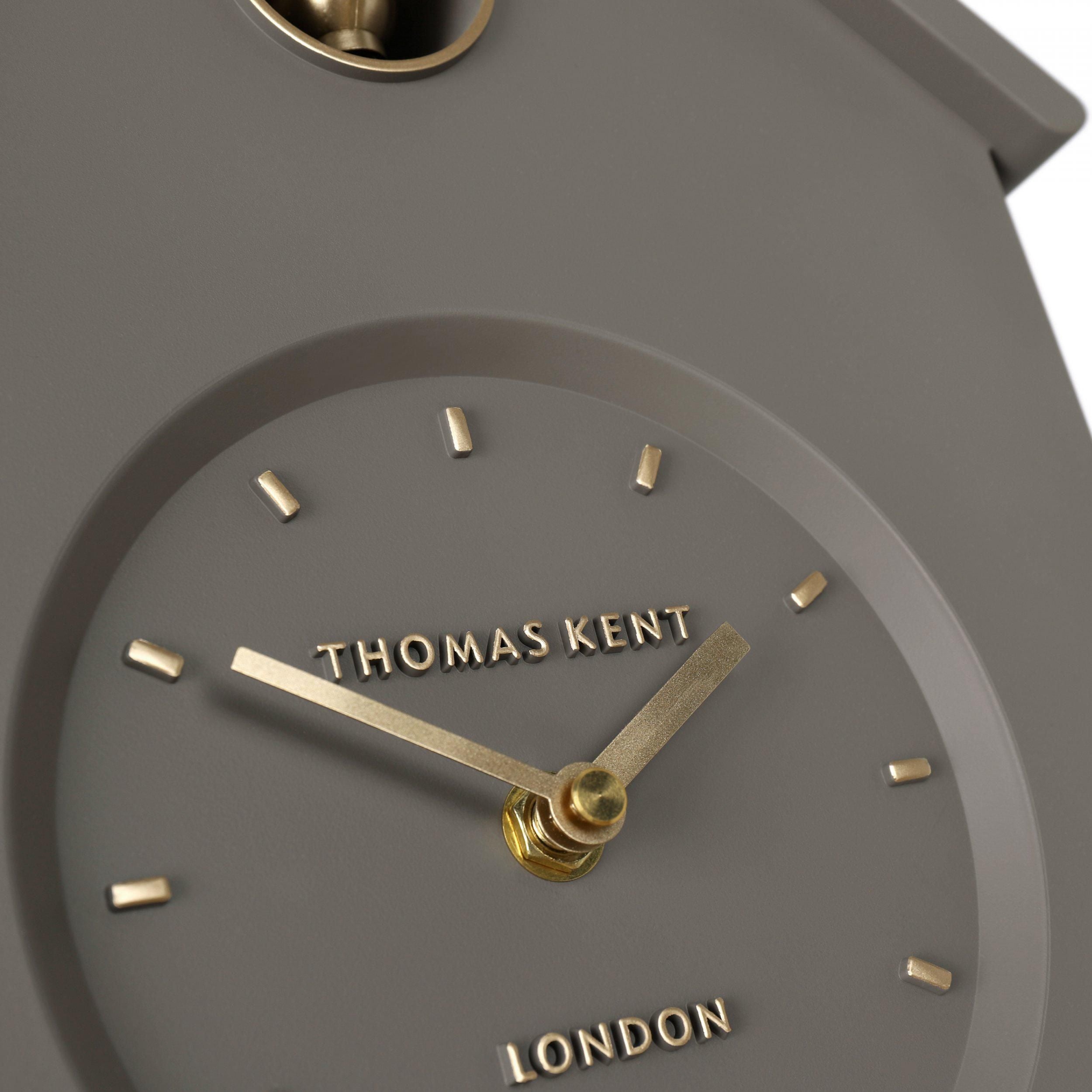 Thomas Kent Cuckoo Taupe Grey Wall Clock-Beaumonde