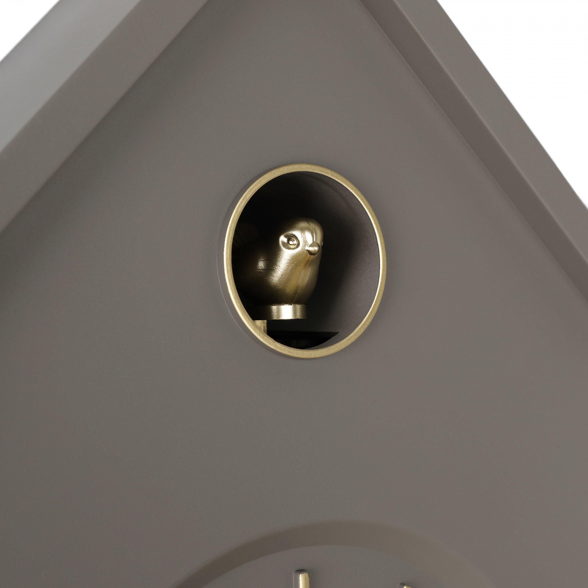 Thomas Kent Cuckoo Taupe Grey Wall Clock-Beaumonde