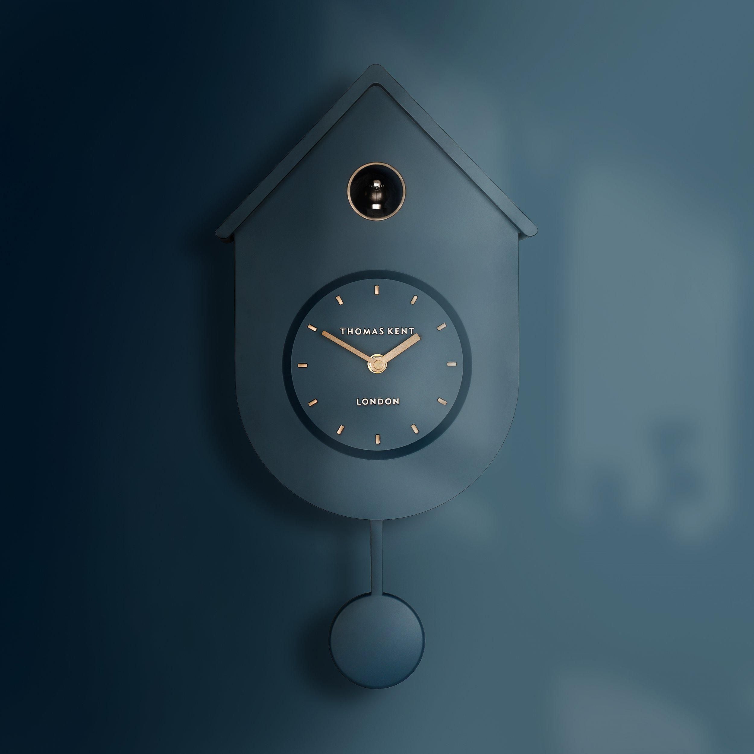 Thomas Kent Cuckoo Navy Wall Clock-Beaumonde