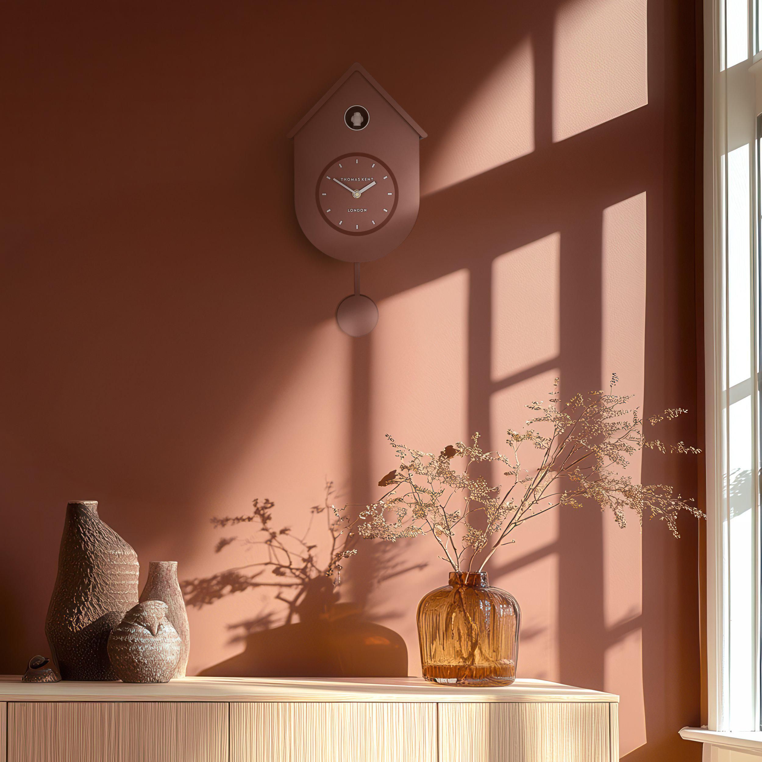 Thomas Kent Cuckoo Burnt Umber Wall Clock-Beaumonde