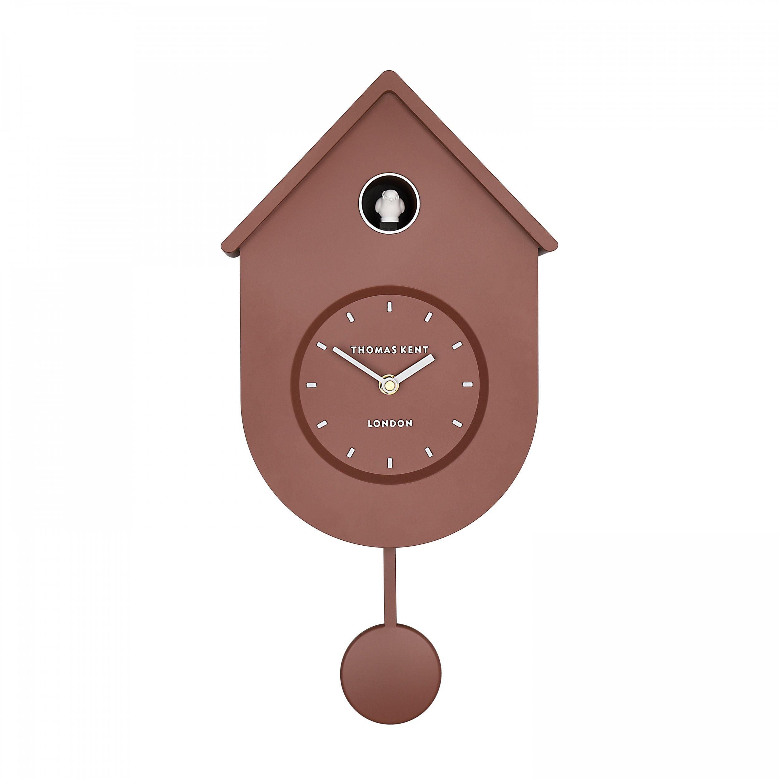 Thomas Kent Cuckoo Burnt Umber Wall Clock-Beaumonde