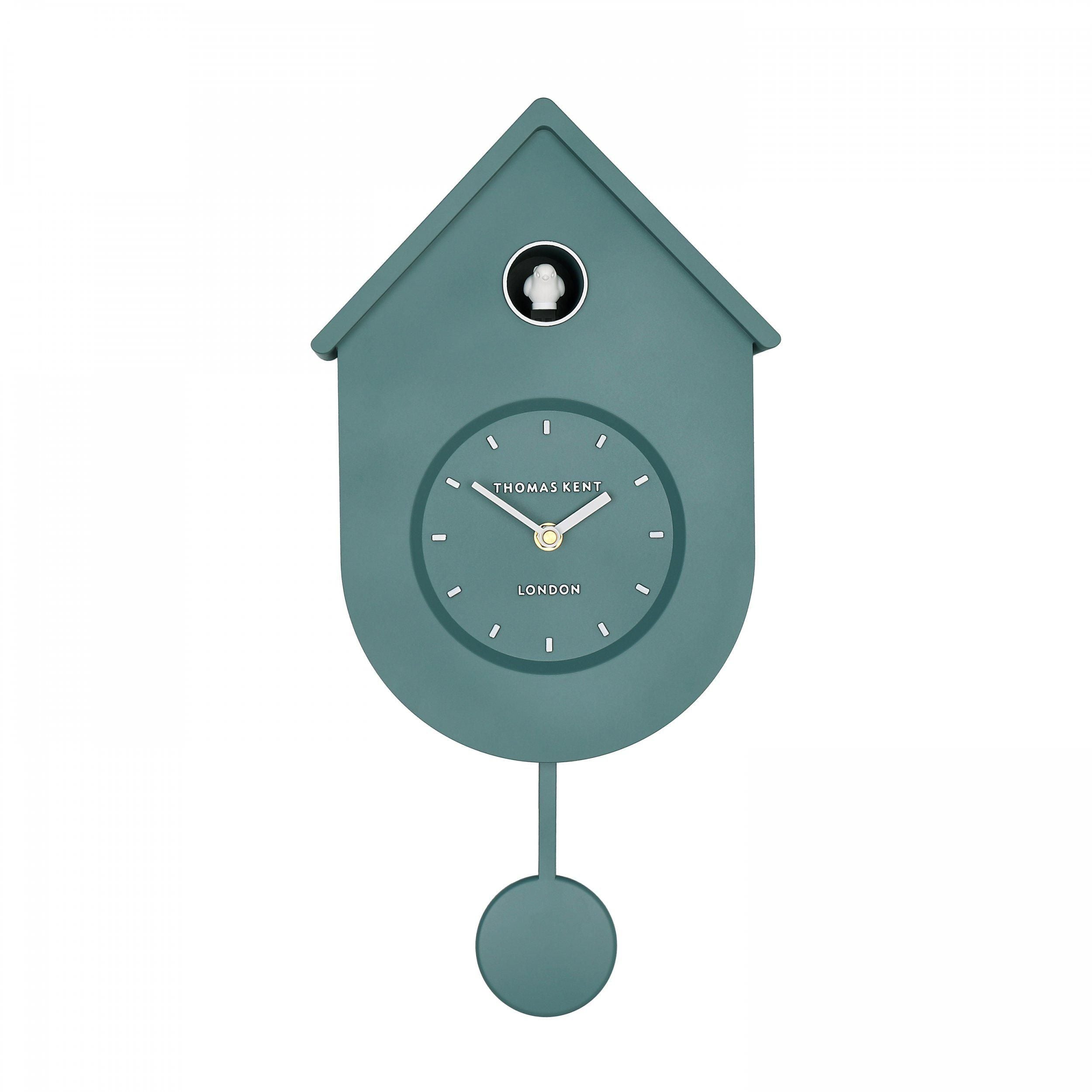 Thomas Kent Cuckoo Dark Aquamarine Wall Clock-Beaumonde