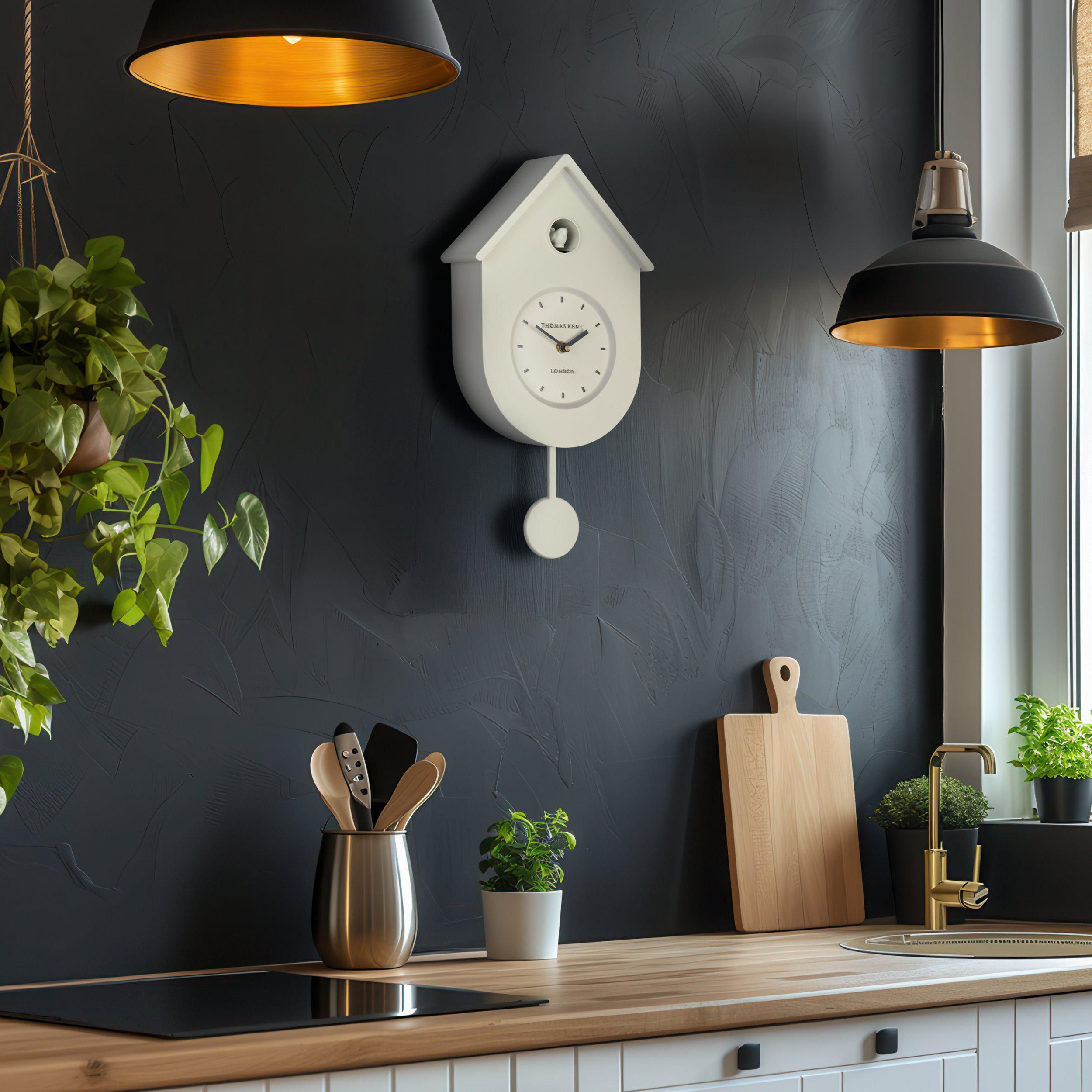Thomas Kent Cuckoo Milk White Wall Clock-Beaumonde
