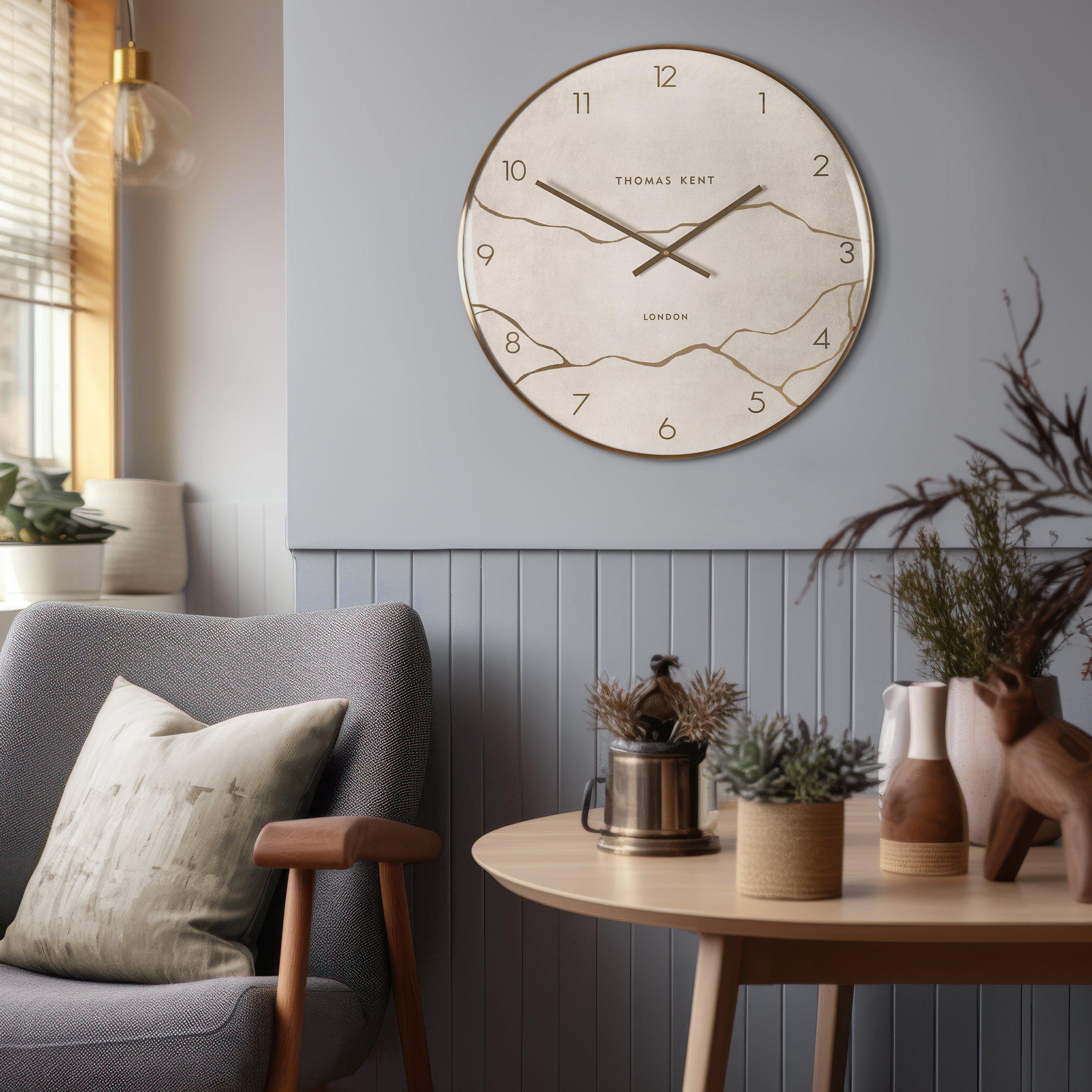 Thomas Kent 65cm Oyster Wall Clock Stone-Beaumonde