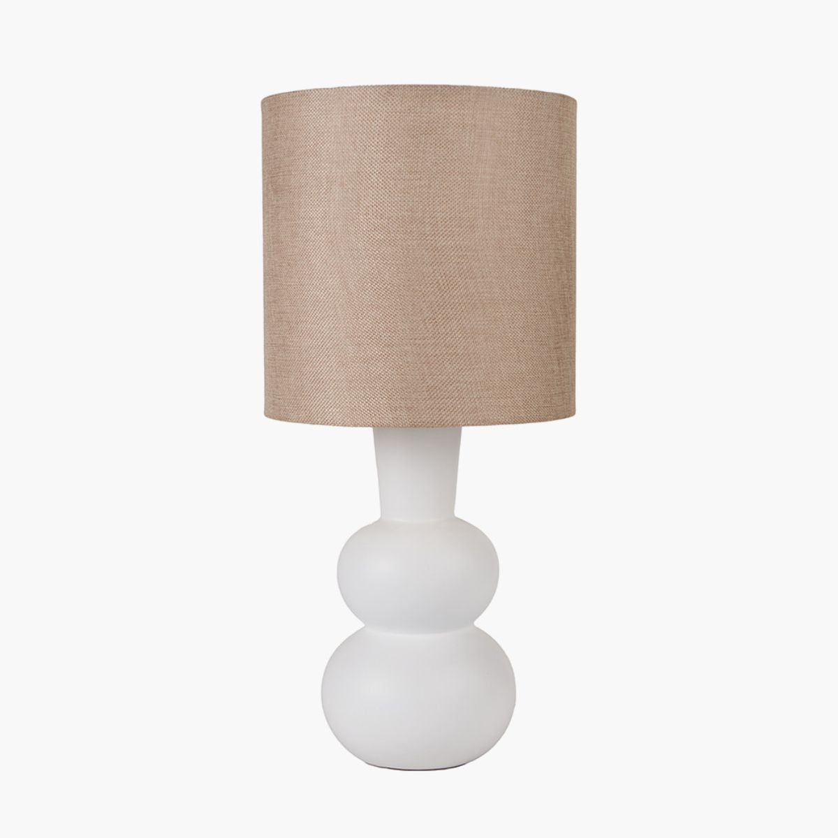 Pacific Lifestyle Aaliyah White Curved Bottle Ceramic Table Lamp