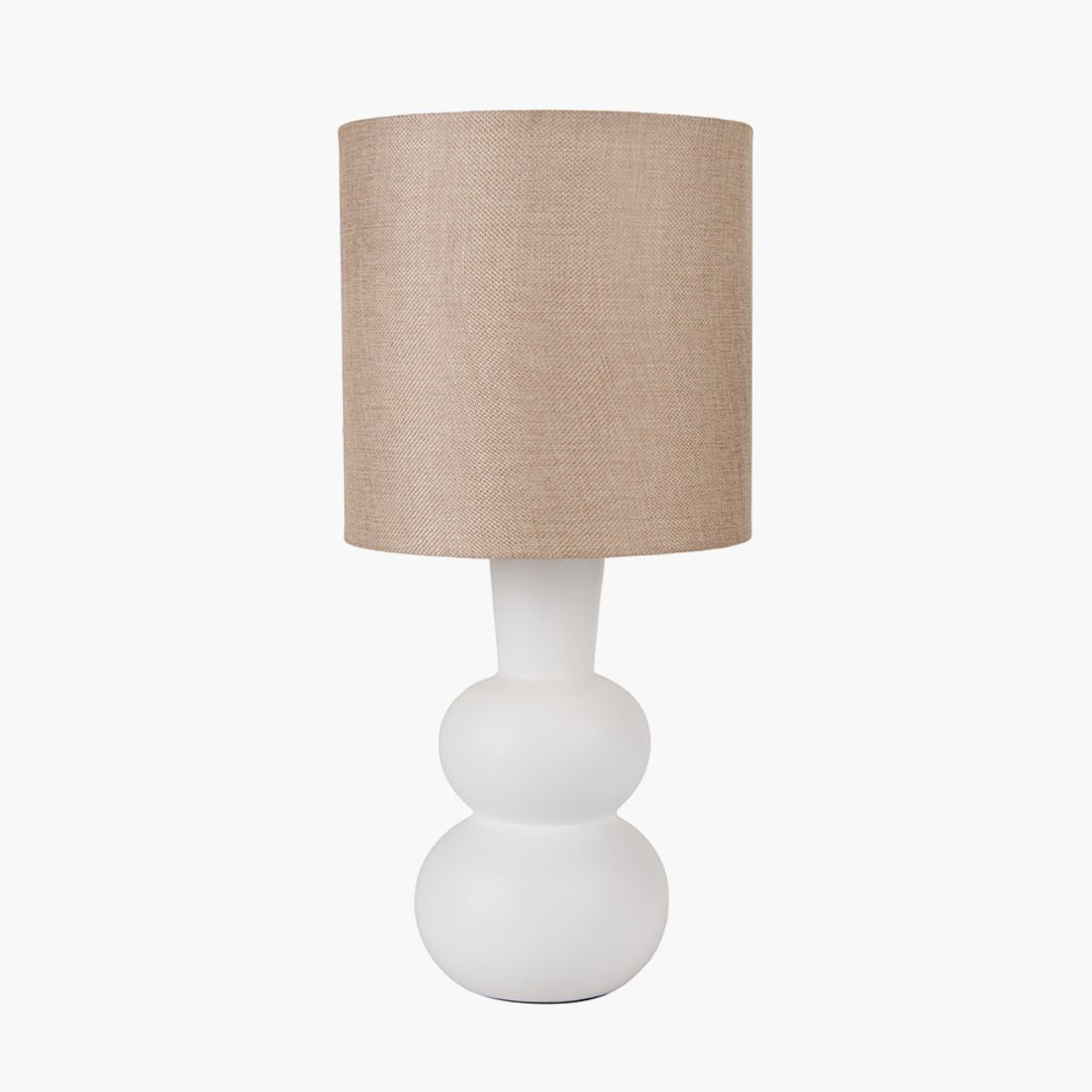 Pacific Lifestyle Aaliyah White Curved Bottle Ceramic Table Lamp