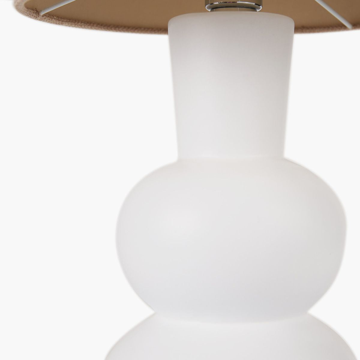 Pacific Lifestyle Aaliyah White Curved Bottle Ceramic Table Lamp