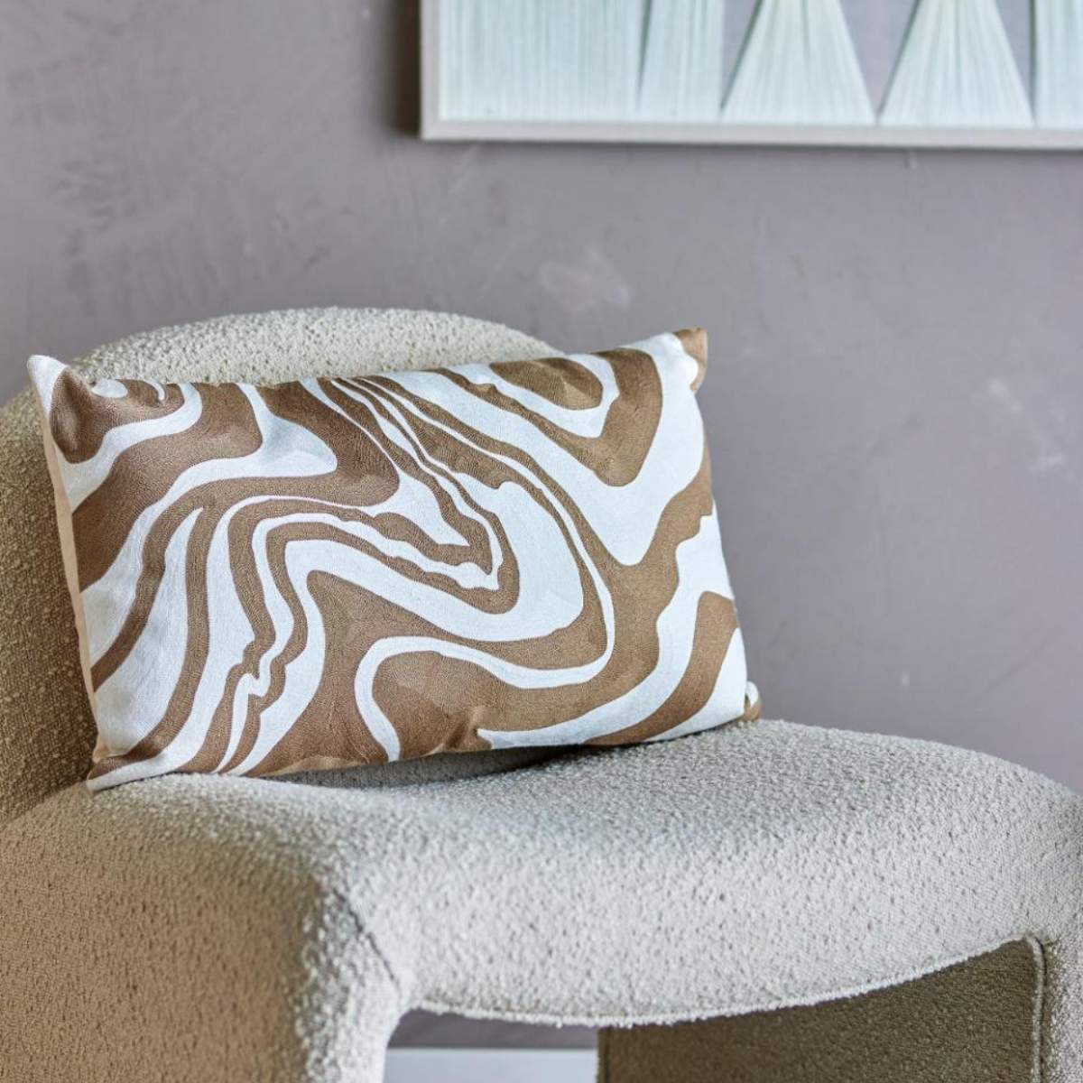 Bloomingville Aba Cushion, Nature, Cotton