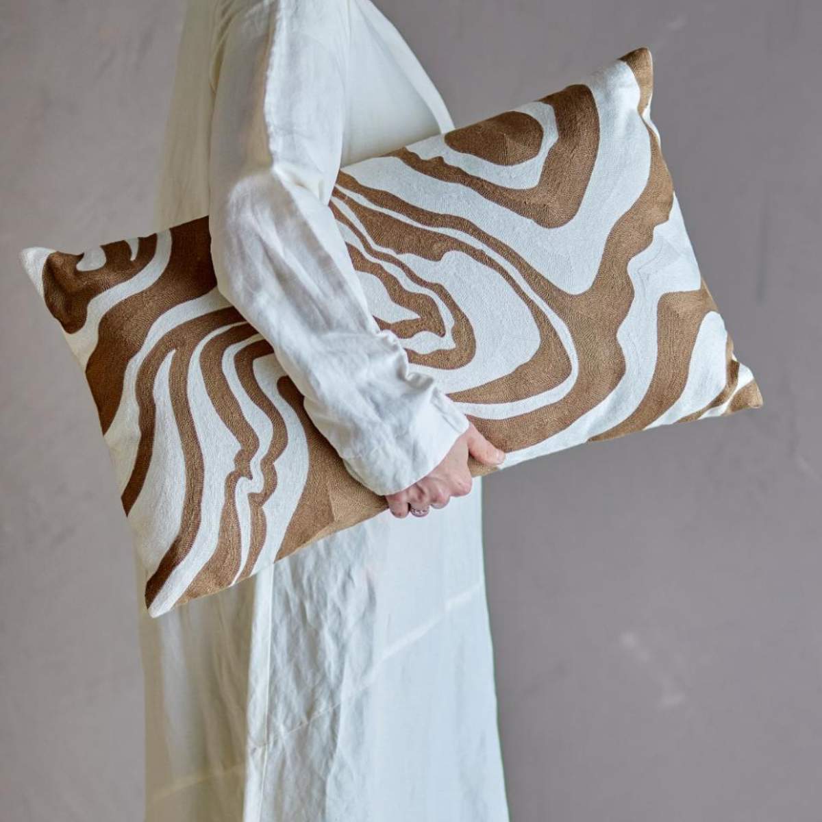 Bloomingville Aba Cushion, Nature, Cotton