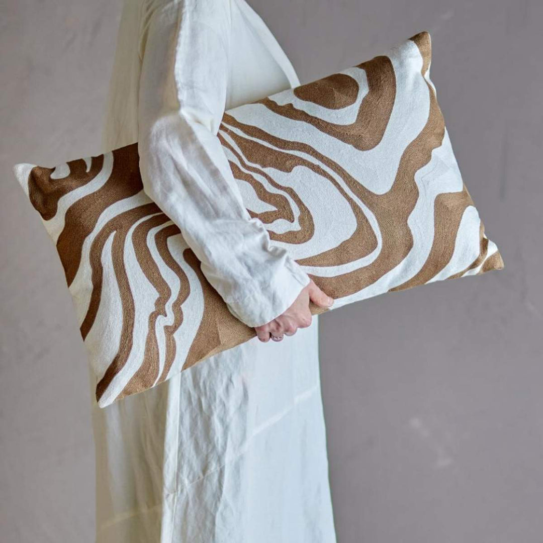 Bloomingville Aba Cushion, Nature, Cotton