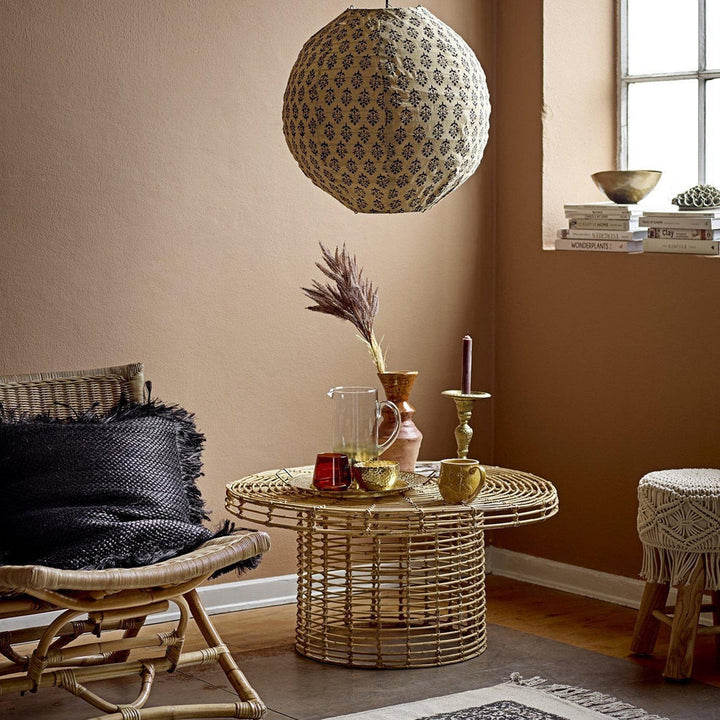 rattan coffee table round - 1