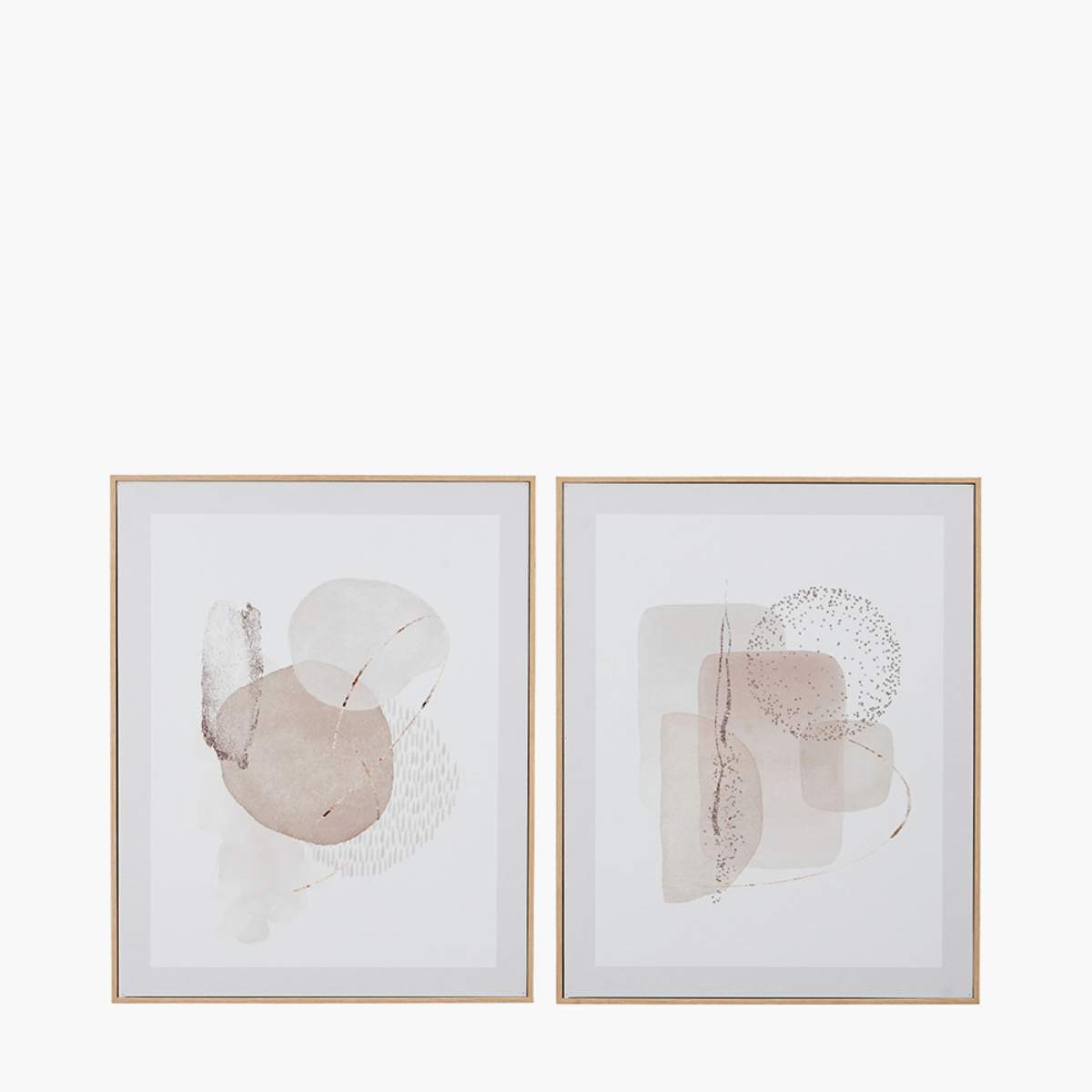 Pacific Lifestyle Abstract Canvases In Natural Pair