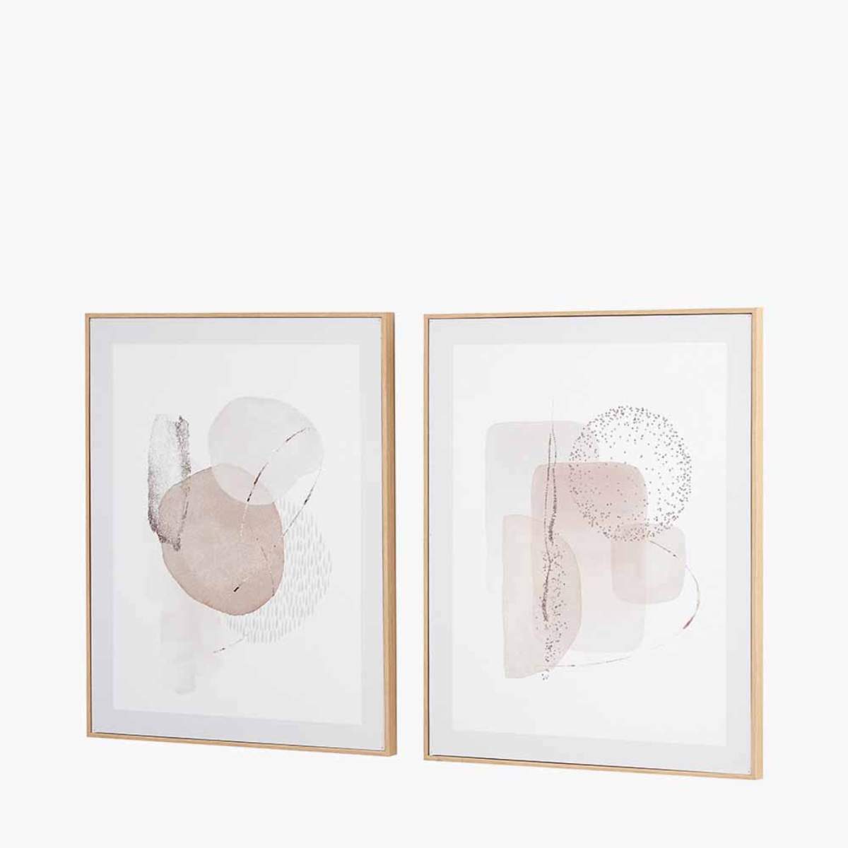 Pacific Lifestyle Abstract Canvases In Natural Pair