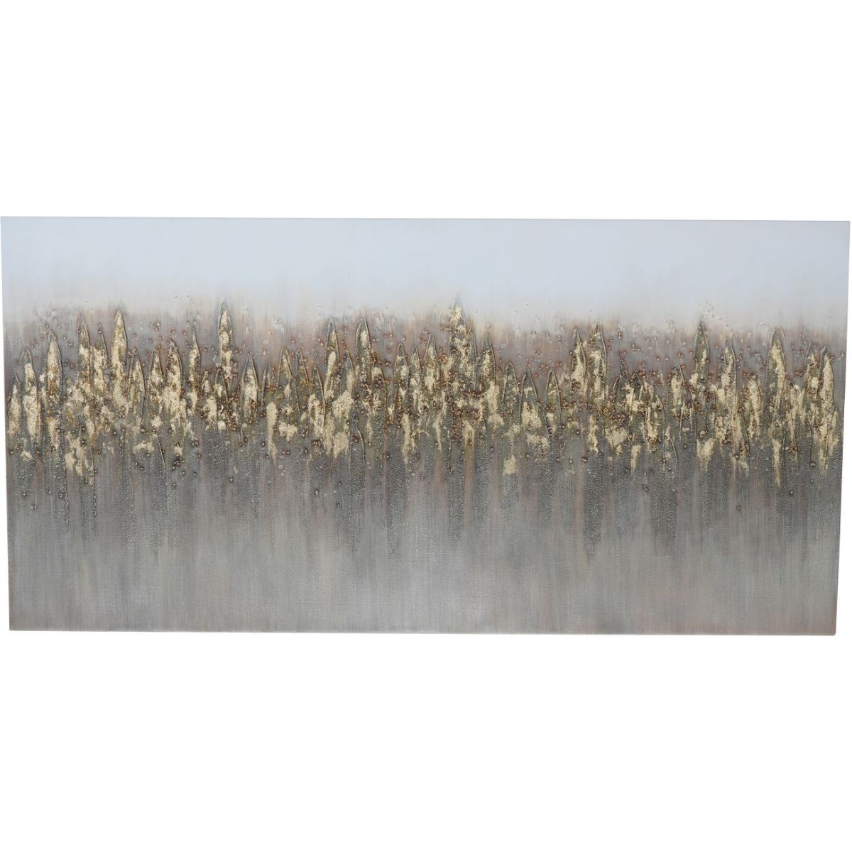 Libra Interiors Abstract Golden Reeds Canvas Wall Art 150x75cm