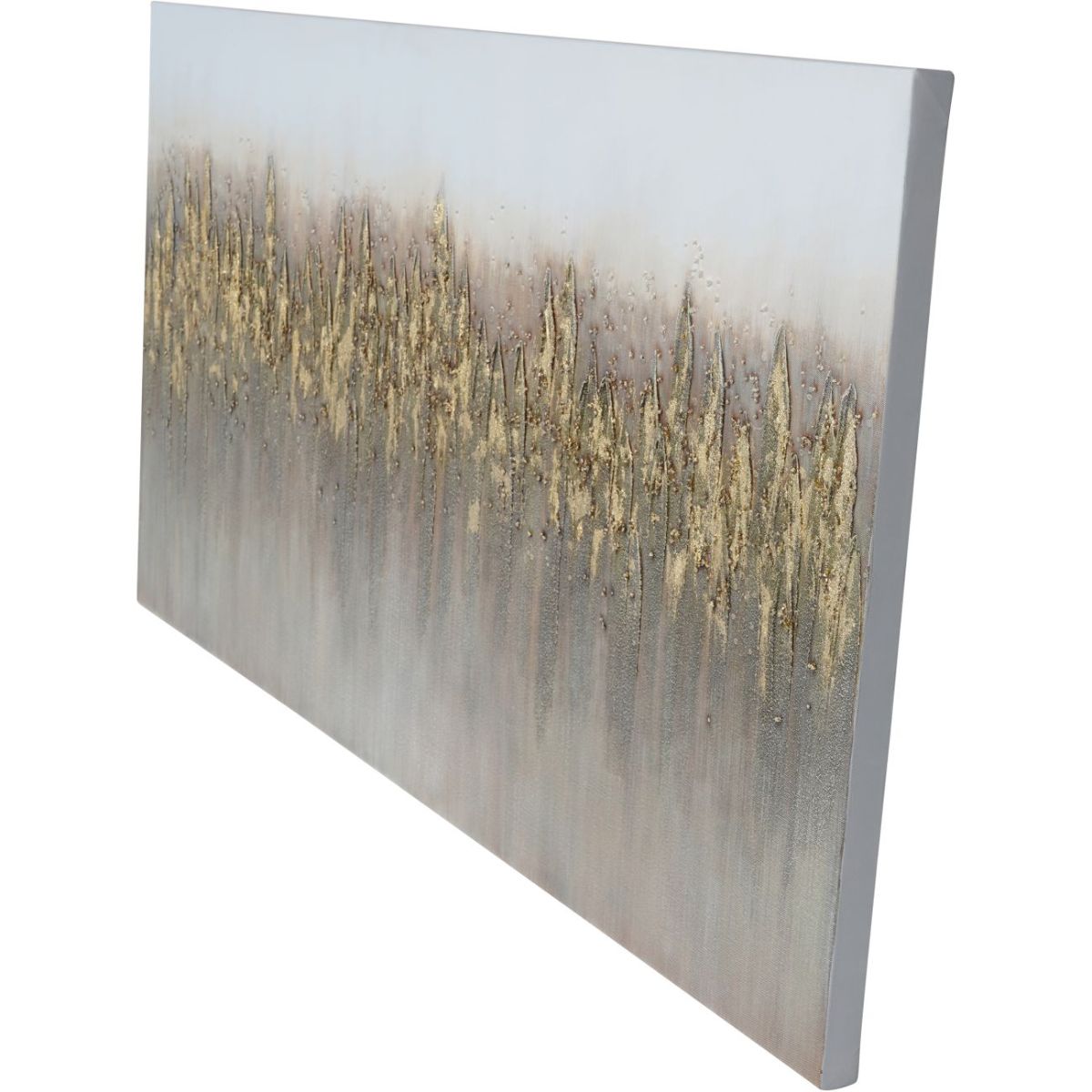 Libra Interiors Abstract Golden Reeds Canvas Wall Art 150x75cm