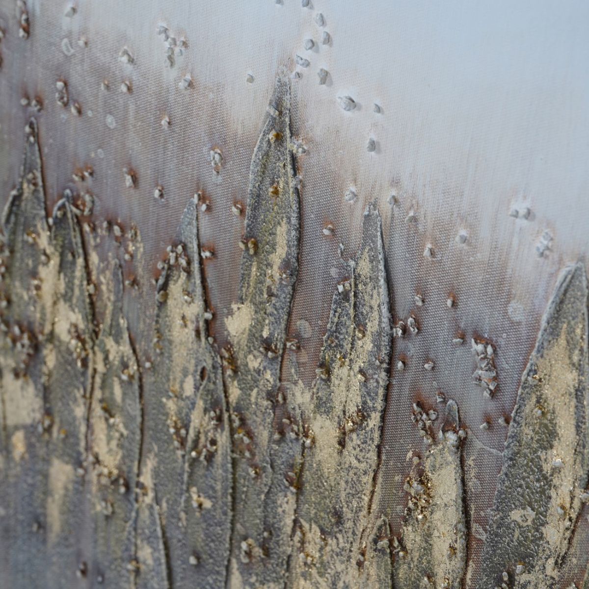 Libra Interiors Abstract Golden Reeds Canvas Wall Art 150x75cm