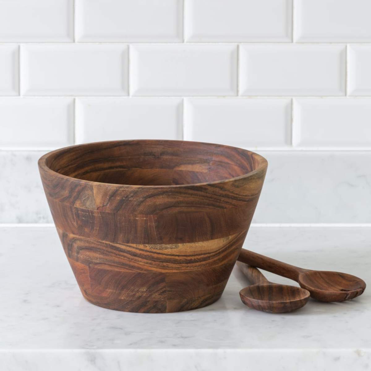 Grand Illusions Acacia Salad Server Set of 2