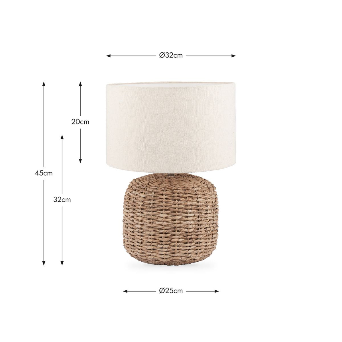 Pacific Lifestyle Acer Natural Woven Small Table Lamp