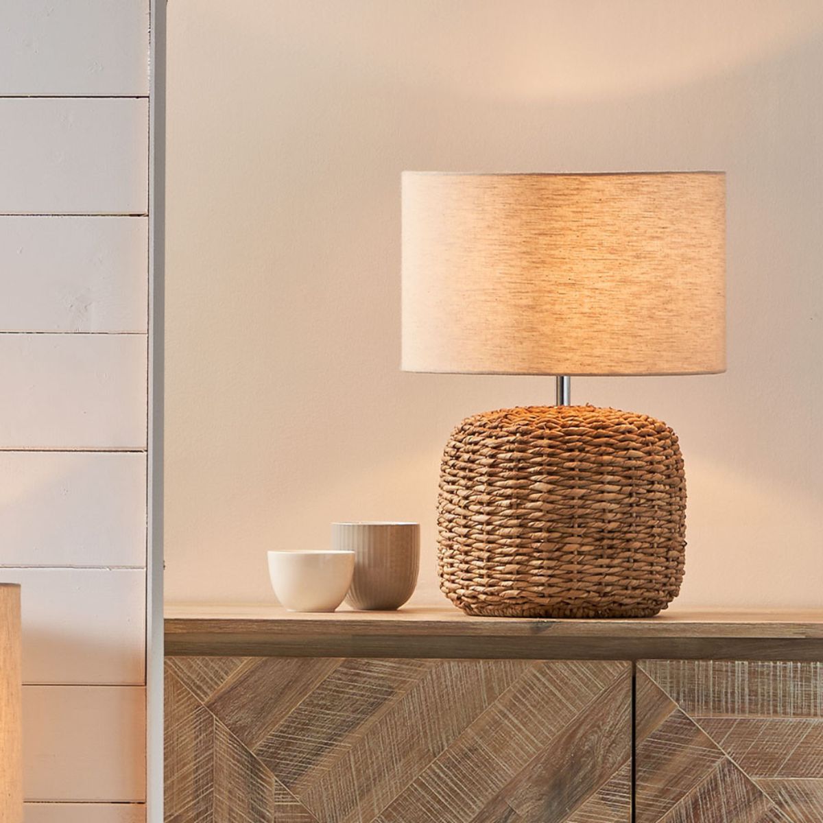 Pacific Lifestyle Acer Natural Woven Small Table Lamp